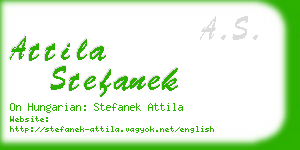 attila stefanek business card